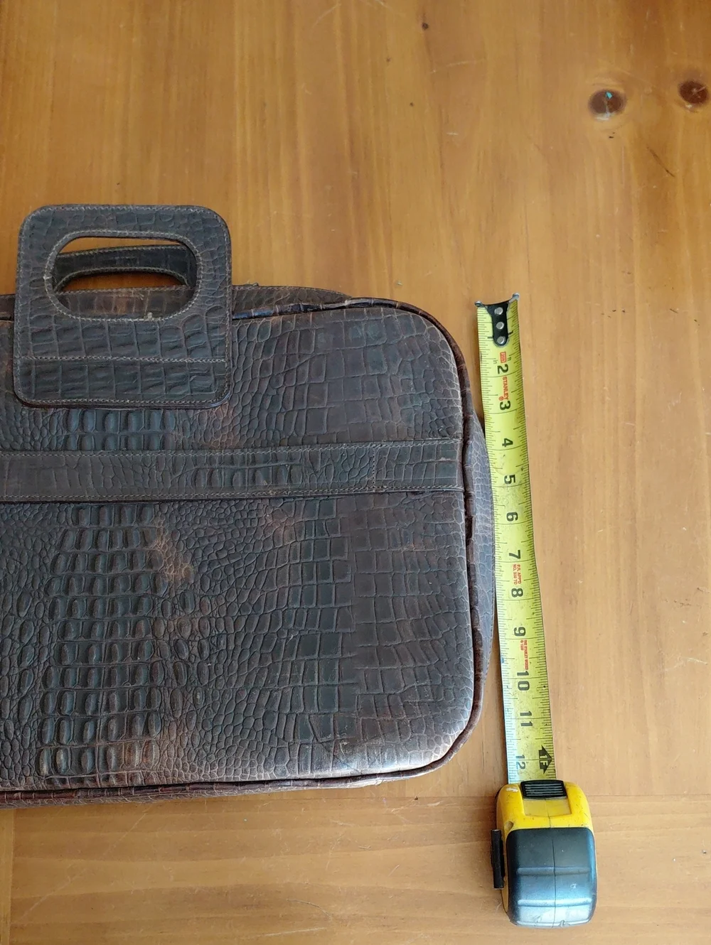 Nwt Twisted X Men's Brown Alligator Leather Briefcase